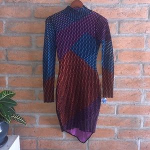 Opening Ceremony - turtleneck midi peakaboo knit